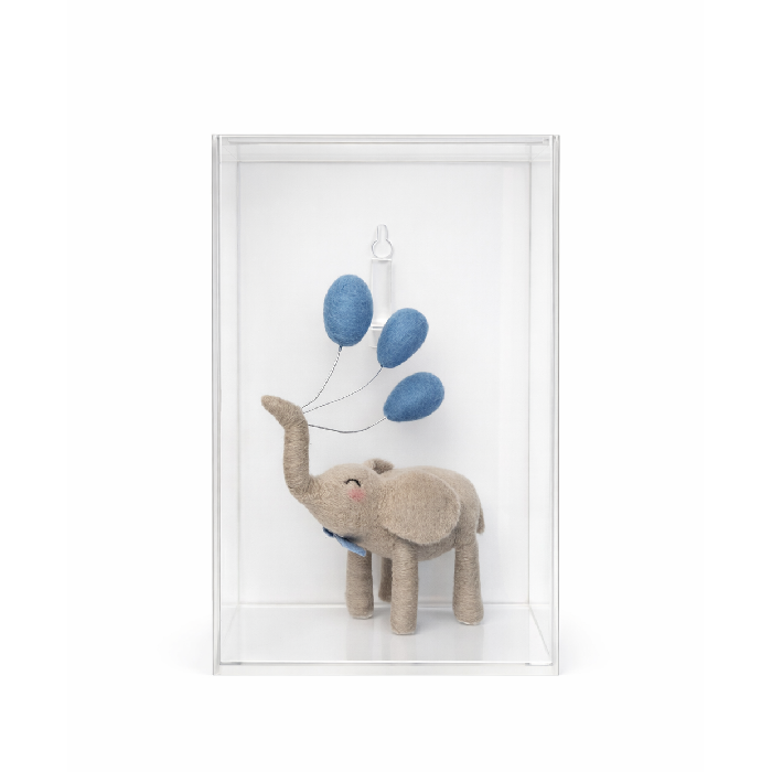 Caixa de Acrílico Elefante com Balões