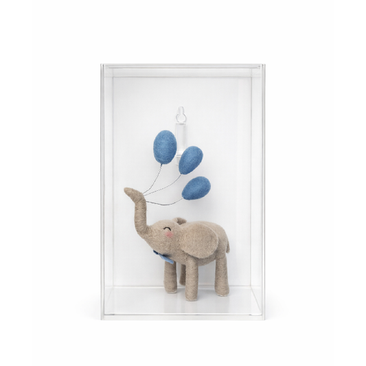 Caixa de Acrílico Elefante com Balões