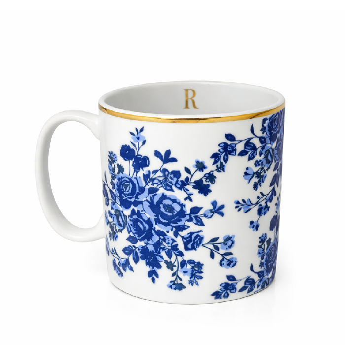 Caneca Floral Blue Monograma