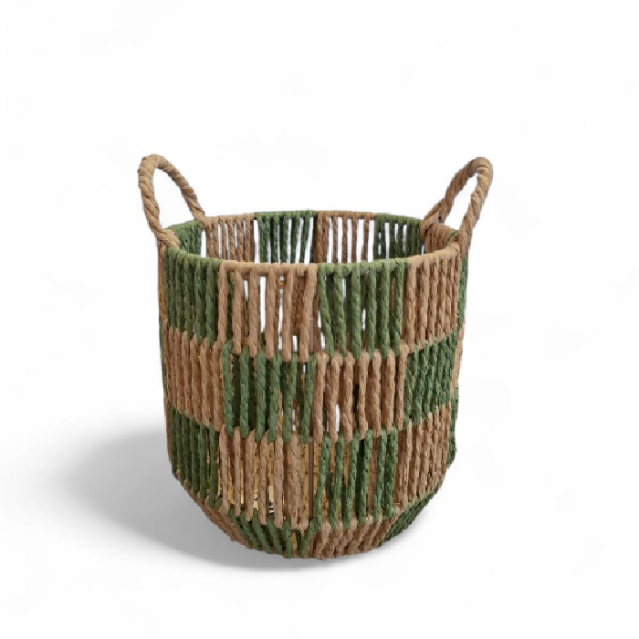 Cesto Xadrez Verde G