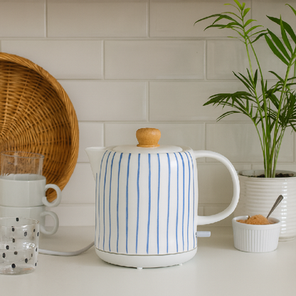 Chaleira Elétrica de Porcelana Elegance Listras