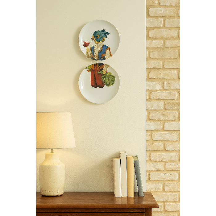 Conjunto de Pratos Arara Azul - Greghi Desing