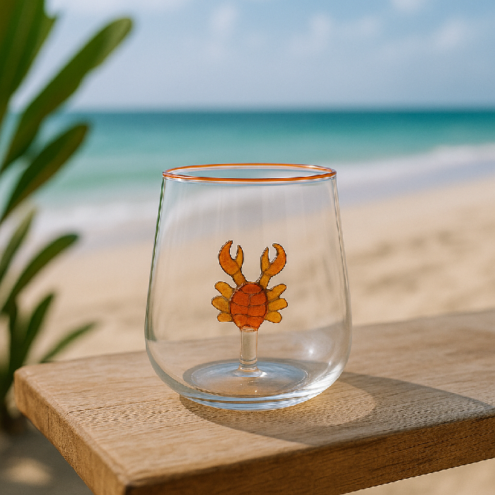 Copo Decorado Caranguejo