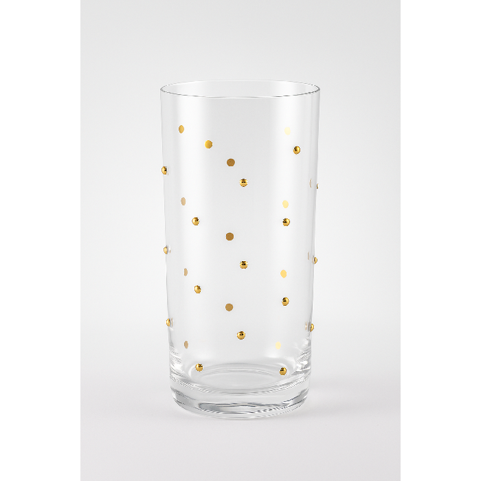Copo Long Drink – Vidro com Detalhes Dourados