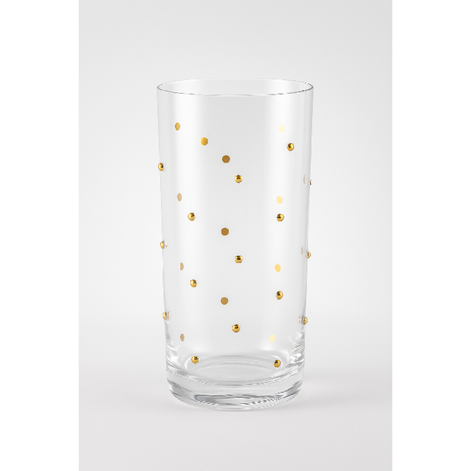 Copo Long Drink – Vidro com Detalhes Dourados