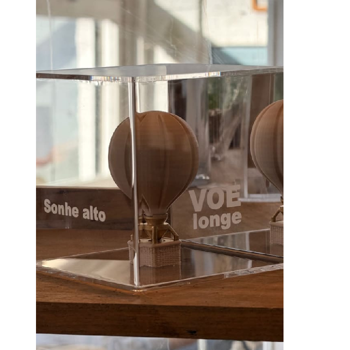 Cubo Acrílico – Sonhe Alto, Voe Longe