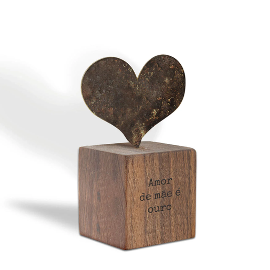 Cubo Coração Amor de Mãe é Ouro