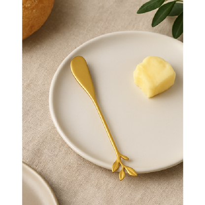 Espatula em Aço Inox Leaves Dourado