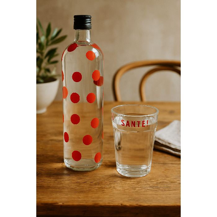 Garrafa "Pois Vermelho"
