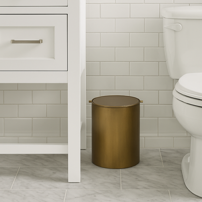 Lixeira de Metal com Tampa – 7 Litros