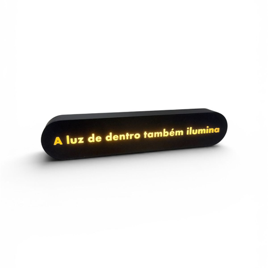 Luminária Pílula Black Frases