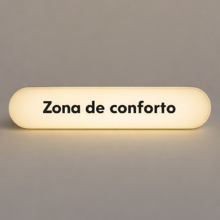 Luminária Pílula Branca Frases