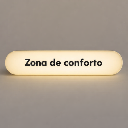 Luminária Pílula Branca Frases