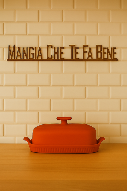 Manteigueira  de Porcelana Laranja