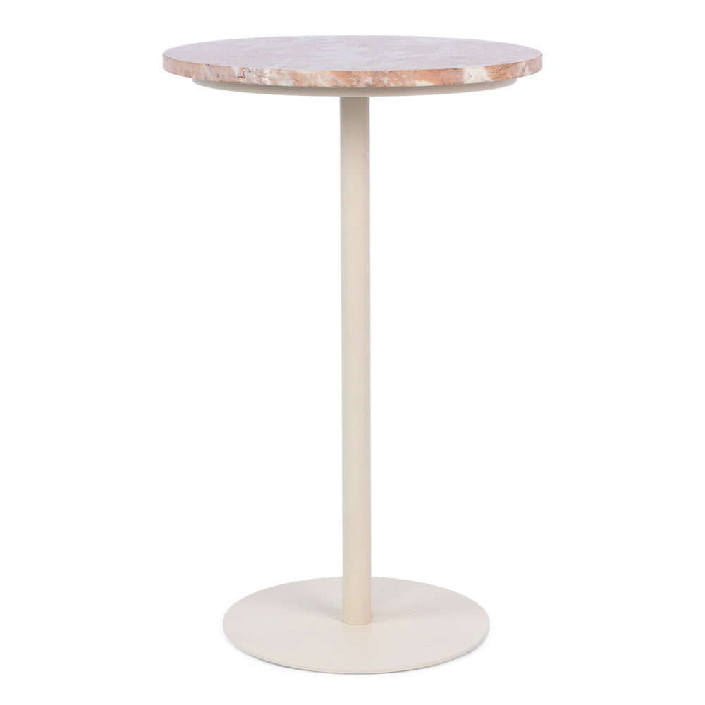 Mesa de Apoio de Mármore e Metal