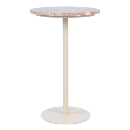 Mesa de Apoio de Mármore e Metal
