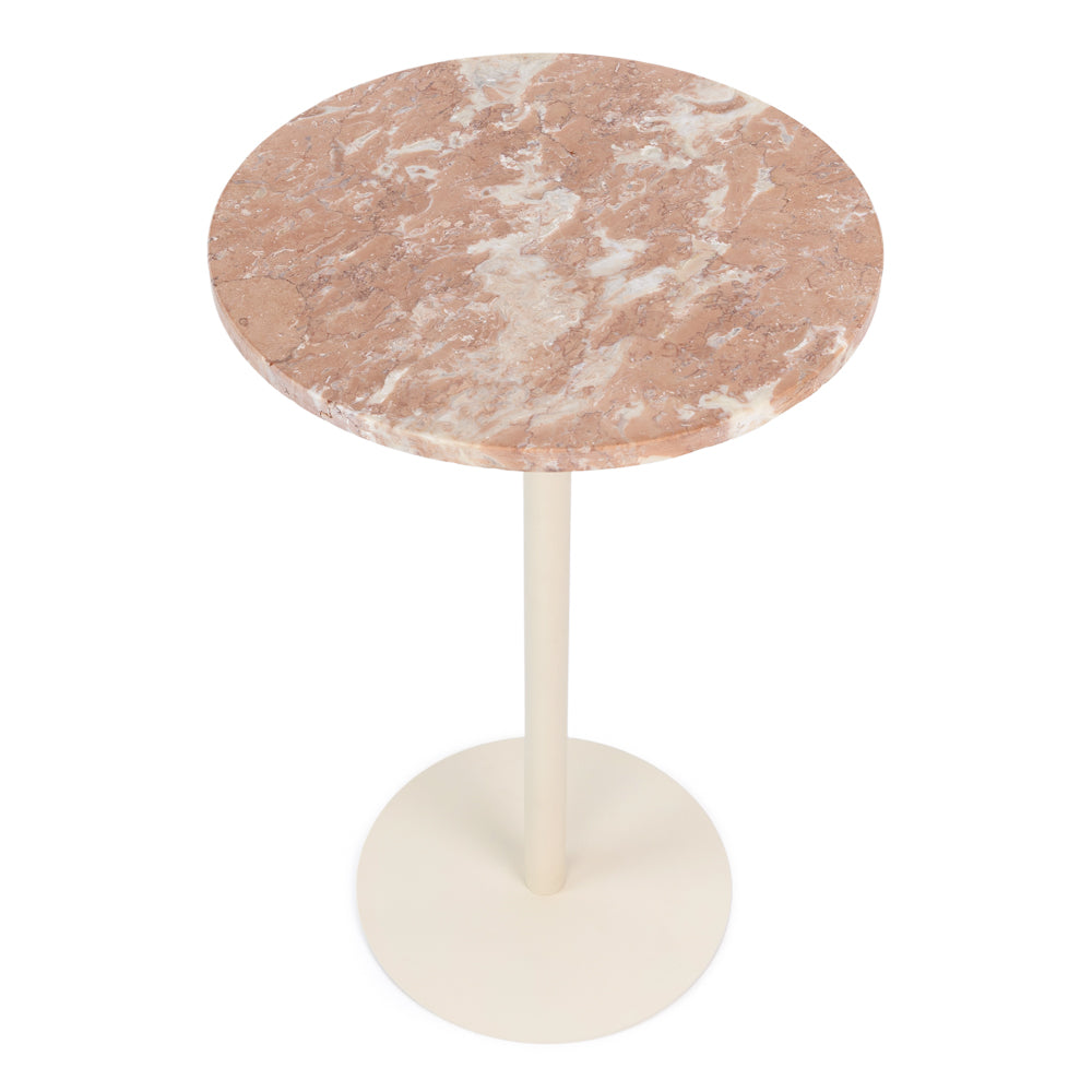 Mesa de Apoio de Mármore e Metal