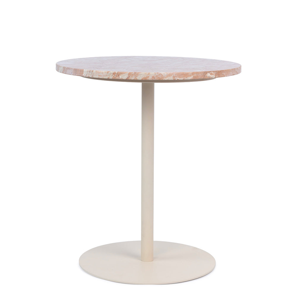 Mesa de Apoio de Mármore e Metal