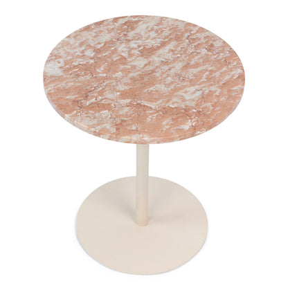 Mesa de Apoio de Mármore e Metal