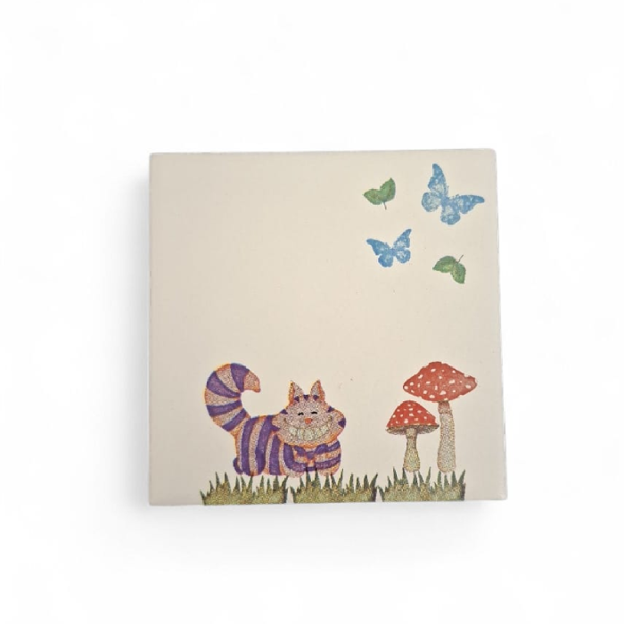 Mini Azulejo Alice - Gato de Cheshire