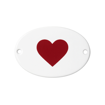 Mini Placa Coração - Vermelho