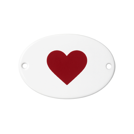 Mini Placa Coração - Vermelho