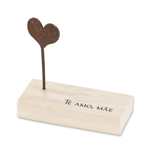 Mini Escultura Te Amo Mãe