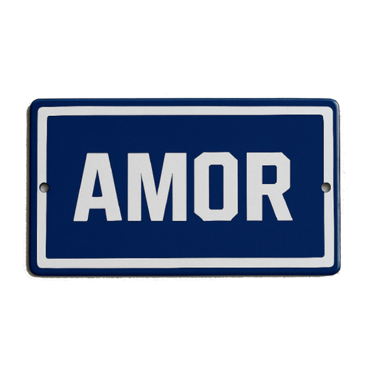 Placa Decorativa Esmaltada Amor