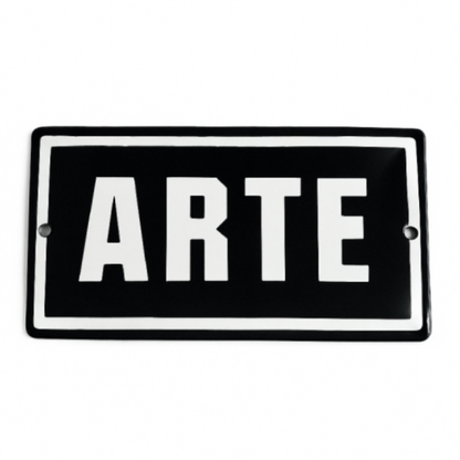 Placa Decorativa Esmaltada Arte