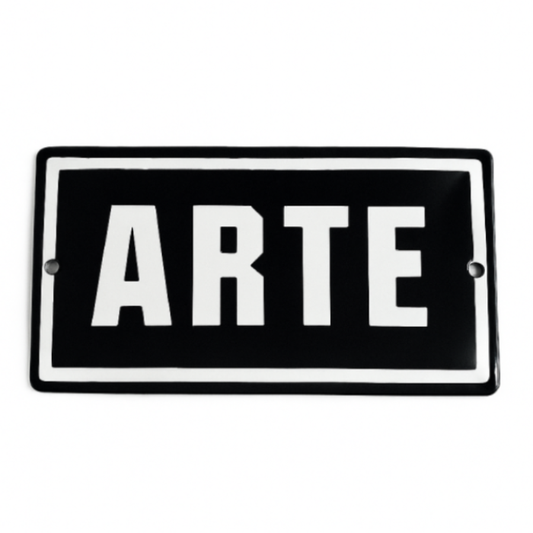 Placa Decorativa Esmaltada Arte