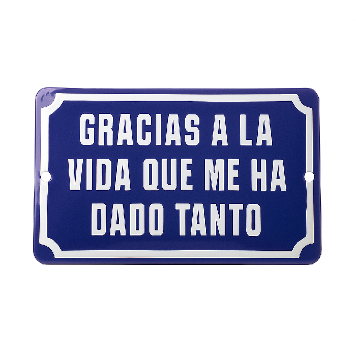 Placa Decorativa Esmaltada Gracias a La Vida