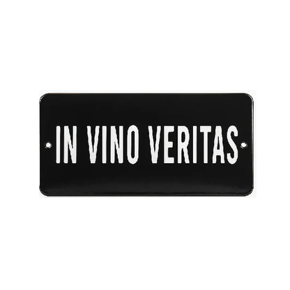 Placa Decorativa Esmaltada In Vino Veritas