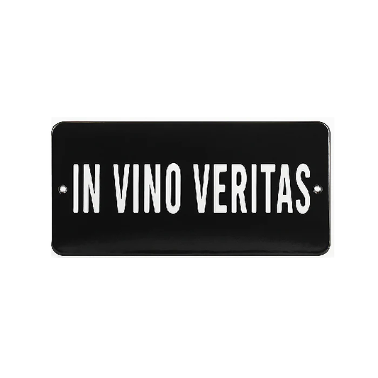 Placa Decorativa Esmaltada In Vino Veritas