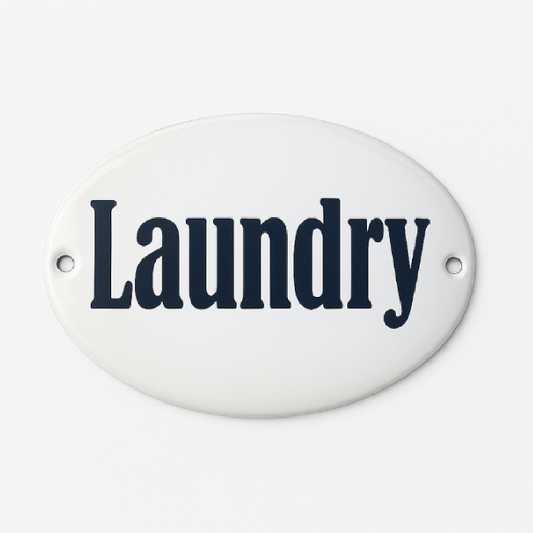 Placa Decorativa Esmaltada Laundry