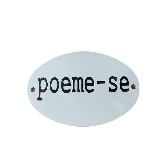 Placa Decorativa Esmaltada Poeme-se
