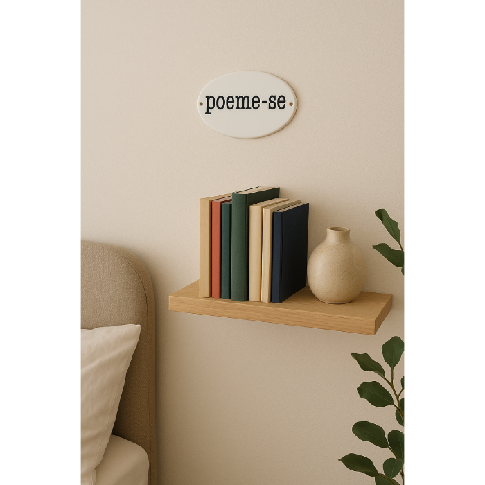 Placa Decorativa Esmaltada Poeme-se