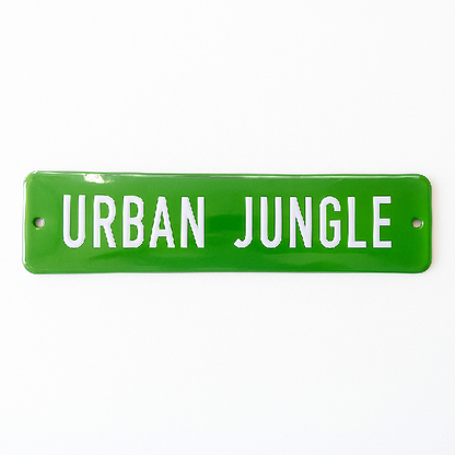 Placa Decorativa Esmaltada Urban Jungle