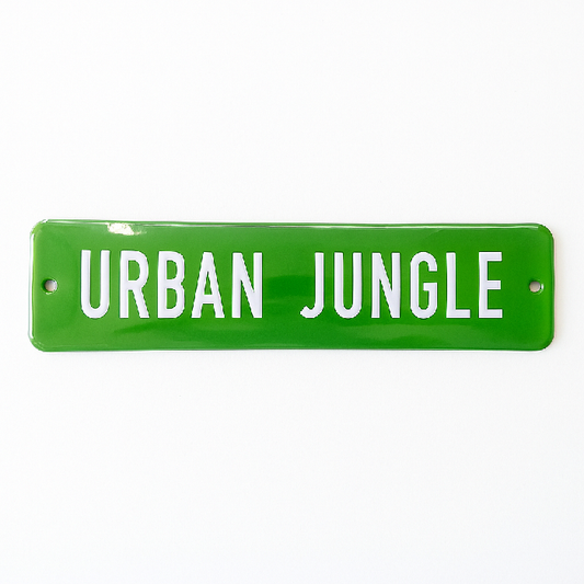 Placa Decorativa Esmaltada Urban Jungle