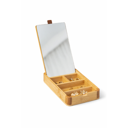 Porta-Joias de Bambu com Espelho