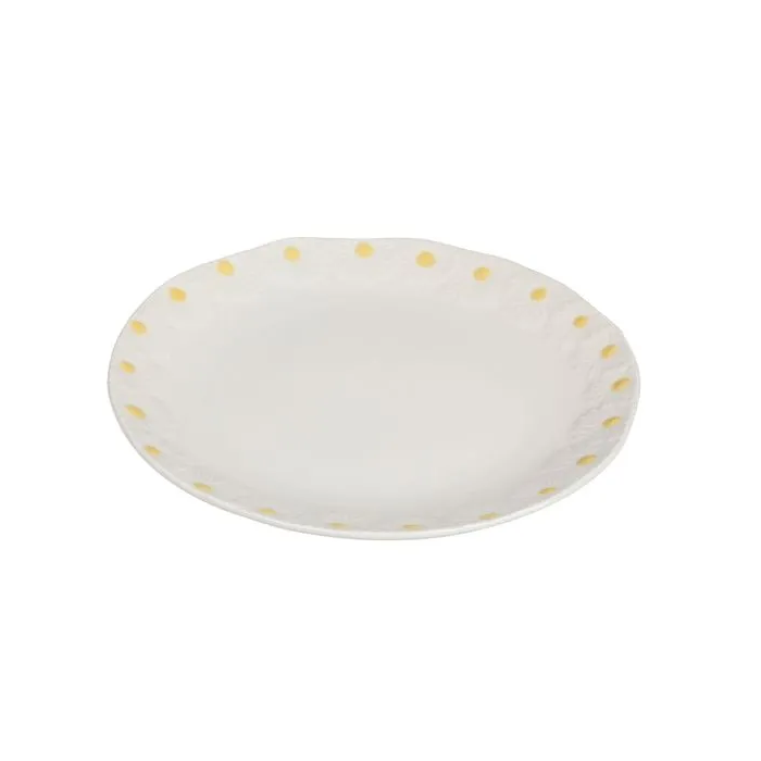 Prato de Sobremesa de Porcelana Margaridas