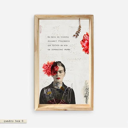 Quadro Box - Frida Kahlo 1 No Meio do Inverno