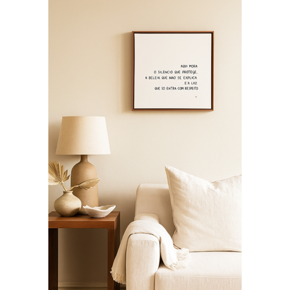 Quadro Decorativo - Aqui Mora o Silêncio