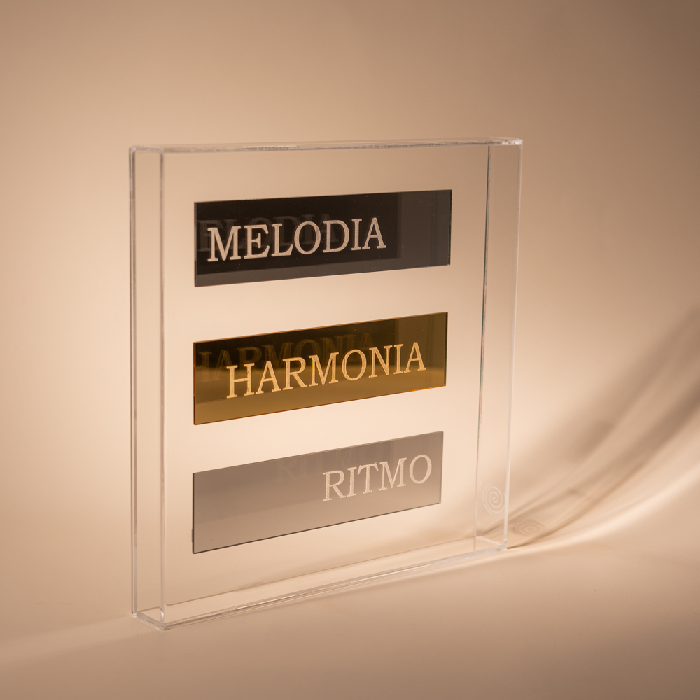 Quadro de Acrílico Melodia Harmonia Ritmo