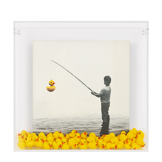 Quadro de Acrílico Pescador de Patos 25x25 - Greghi Desing