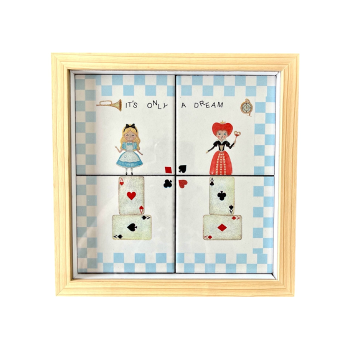 Quadro de Azulejos Alice no País das Maravilhas