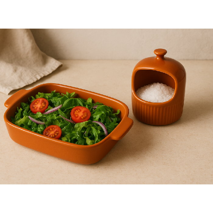 Saleiro de Porcelana Laranja