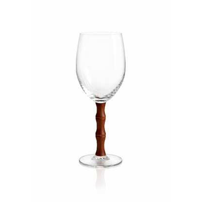 Taça de Vinho com Haste de Madeira