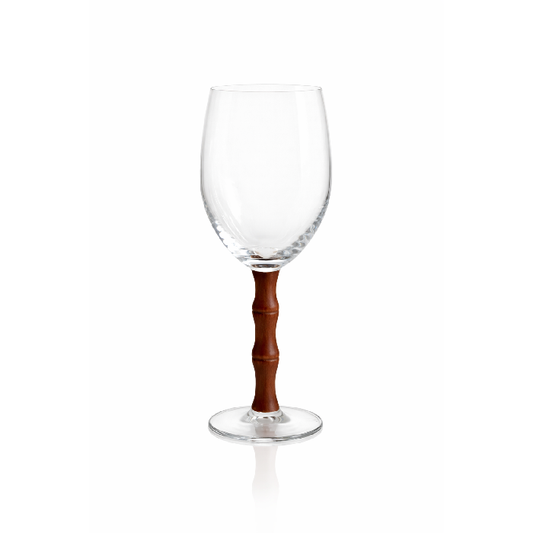 Taça de Vinho com Haste de Madeira