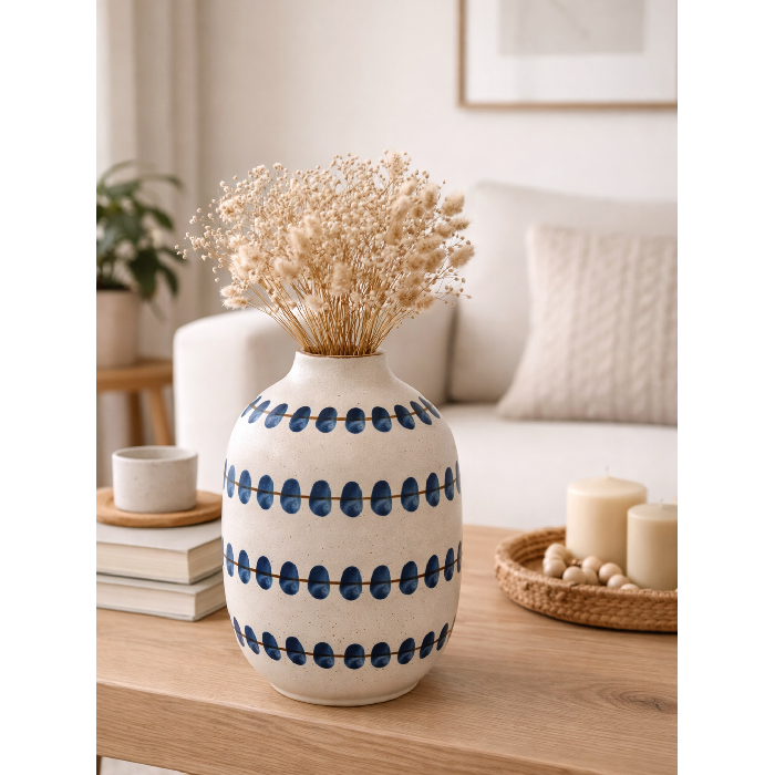 Vaso de Cerâmica Azul