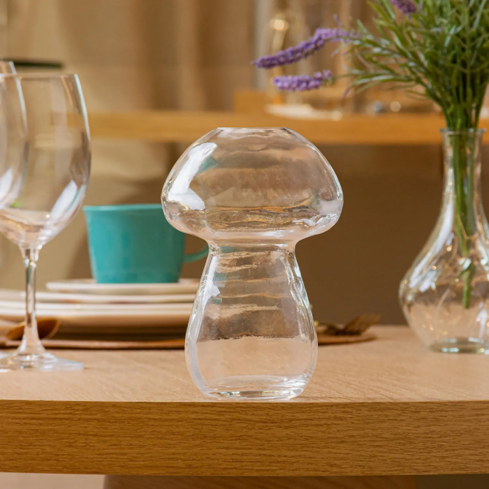 Vaso Cogumelo de Vidro